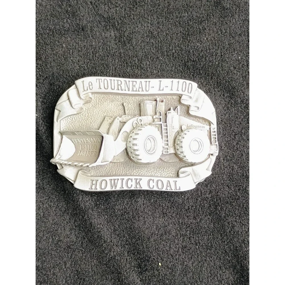 LeTourneau L-1100 Howick Coal Centenary Loader Vintage Belt Buckle Mining Promo